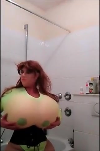 Breast expansion neon green and Corsage