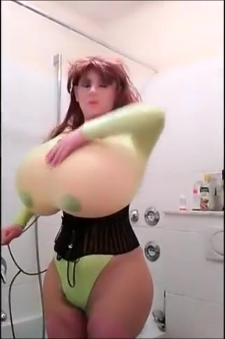 Breast expansion neon green and Corsage