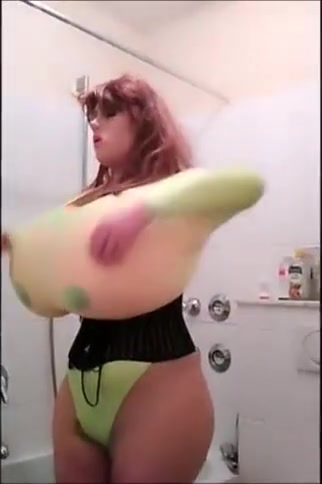 Breast expansion neon green and Corsage