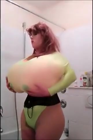 Breast expansion neon green and Corsage