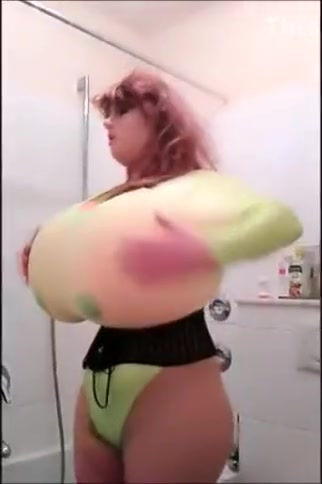 Breast expansion neon green and Corsage