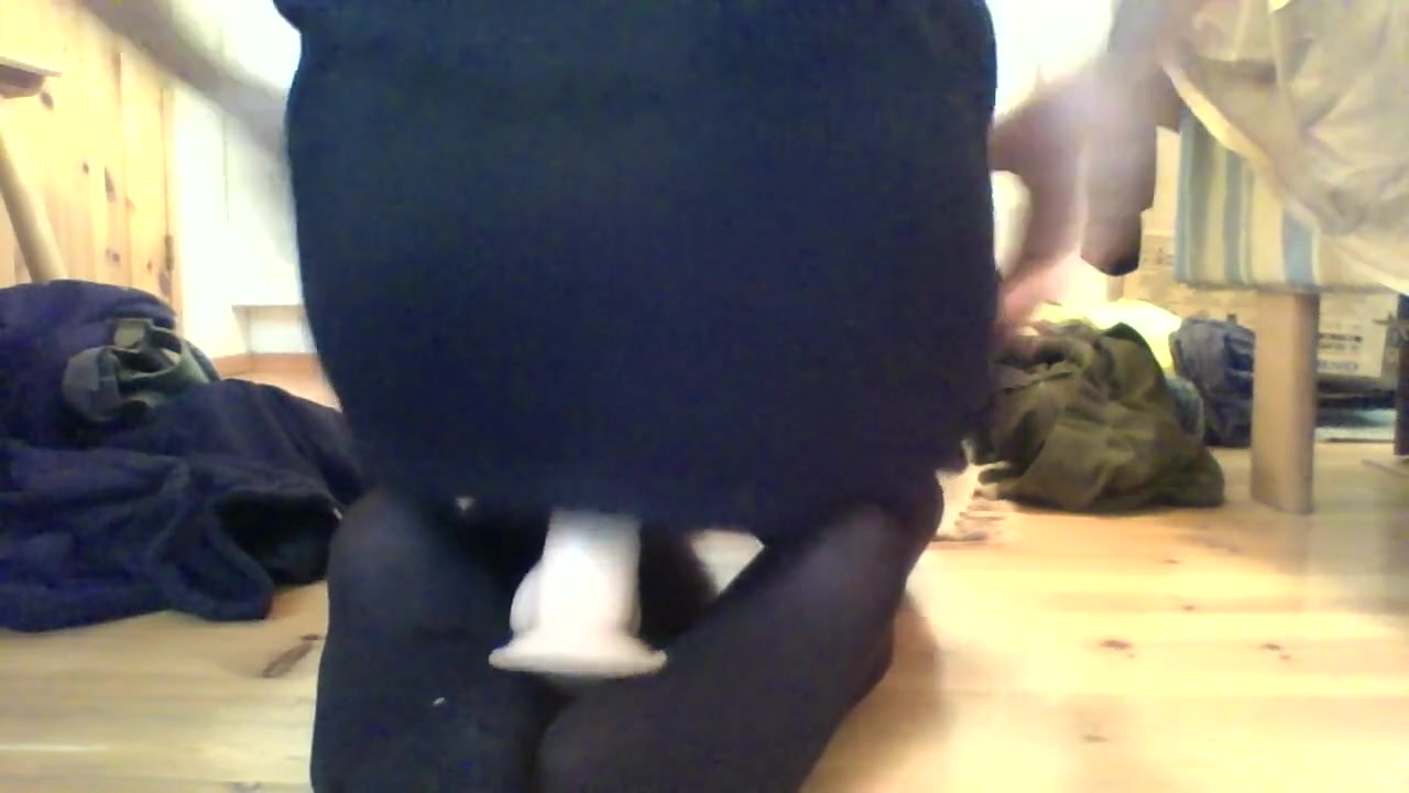 Sissy boy riding a dildo
