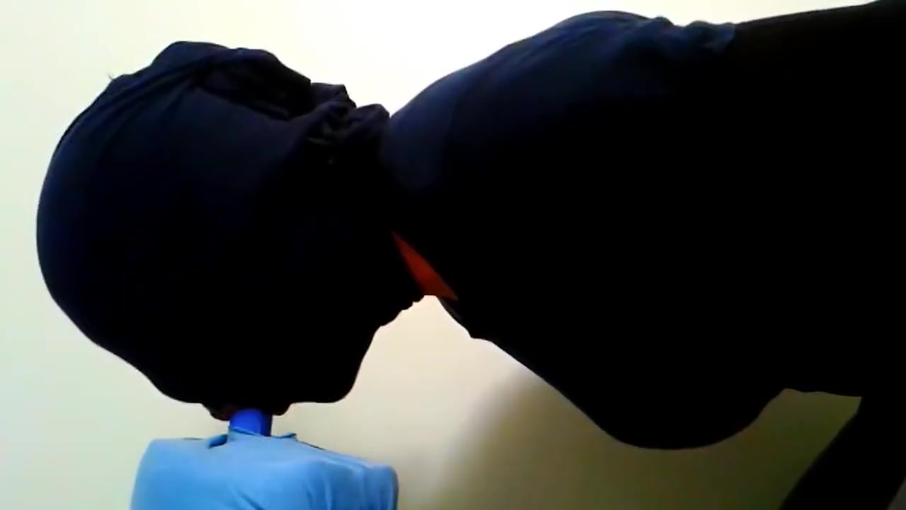 Sloppy Sucking My Toy In My Homemade Zentai Bodysuit (HANDS BEHIND BACK)
