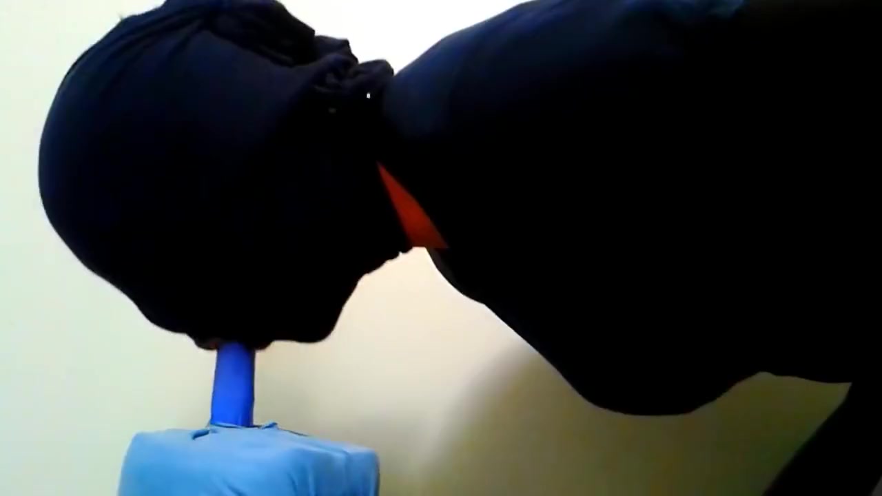 Sloppy Sucking My Toy In My Homemade Zentai Bodysuit (HANDS BEHIND BACK)
