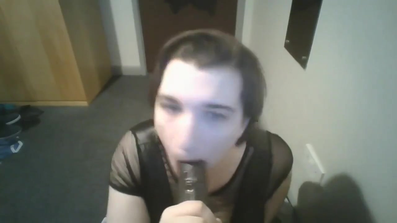 POV Sissy Blowjob and Saved Cum Bukkake