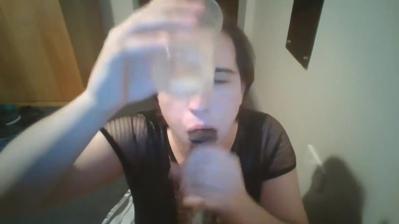 POV Sissy Blowjob and Saved Cum Bukkake