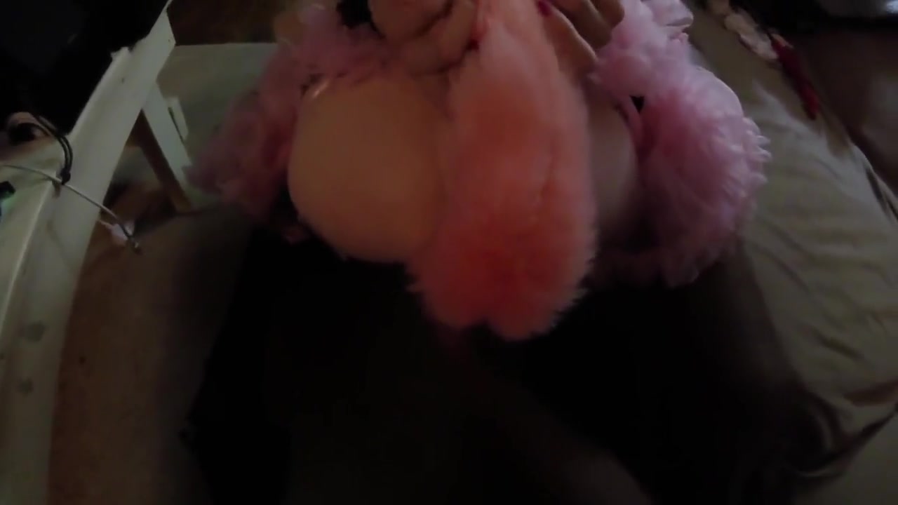 Step daddy makes sissy cum before she serves him.