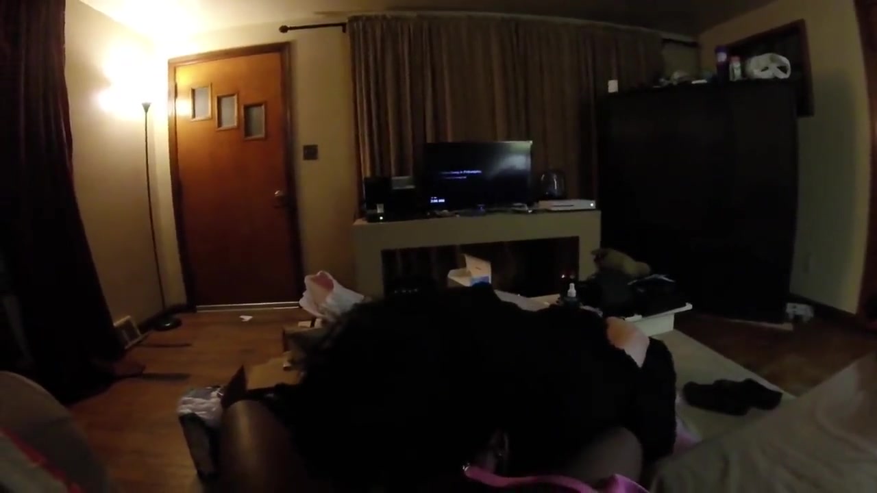 Step daddy makes sissy cum before she serves him.