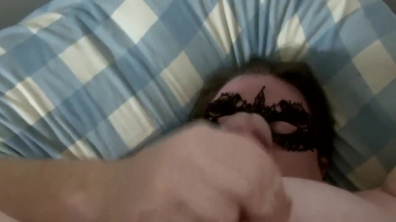 Sissy slut earns chastity release by jerking off until self facial in mouth