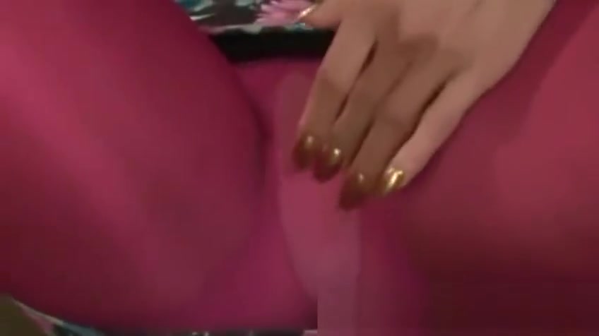 Blond in pink pantyhose fucked by tranny