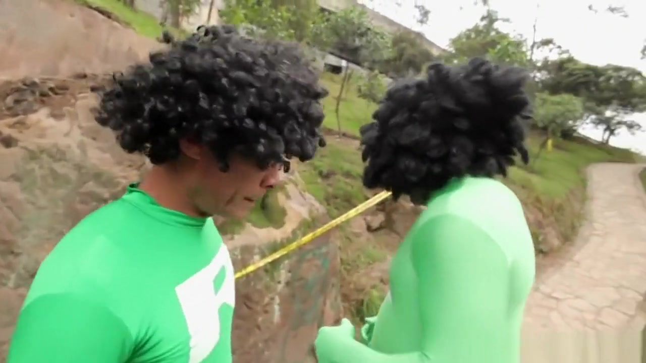 Petite latina spitroasted between supereheros