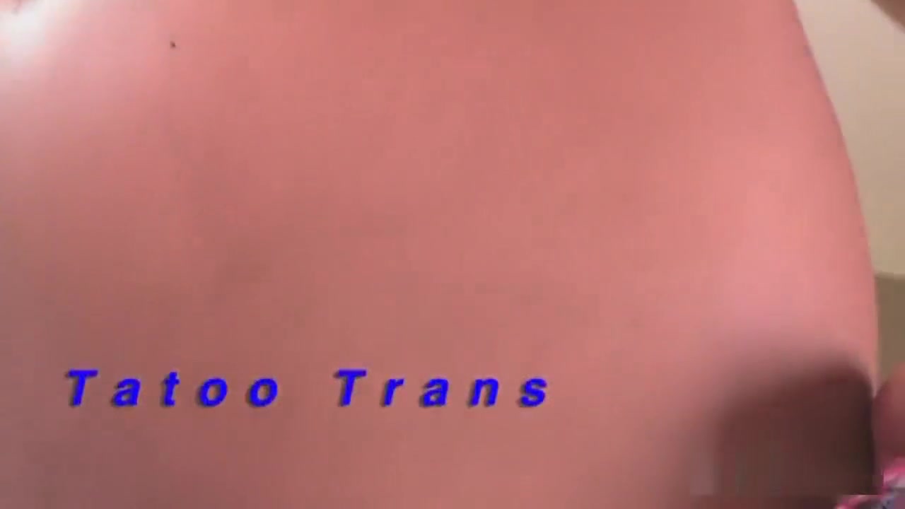 Exotic TS stunner Tatoo Trans jerks off until cum erupts