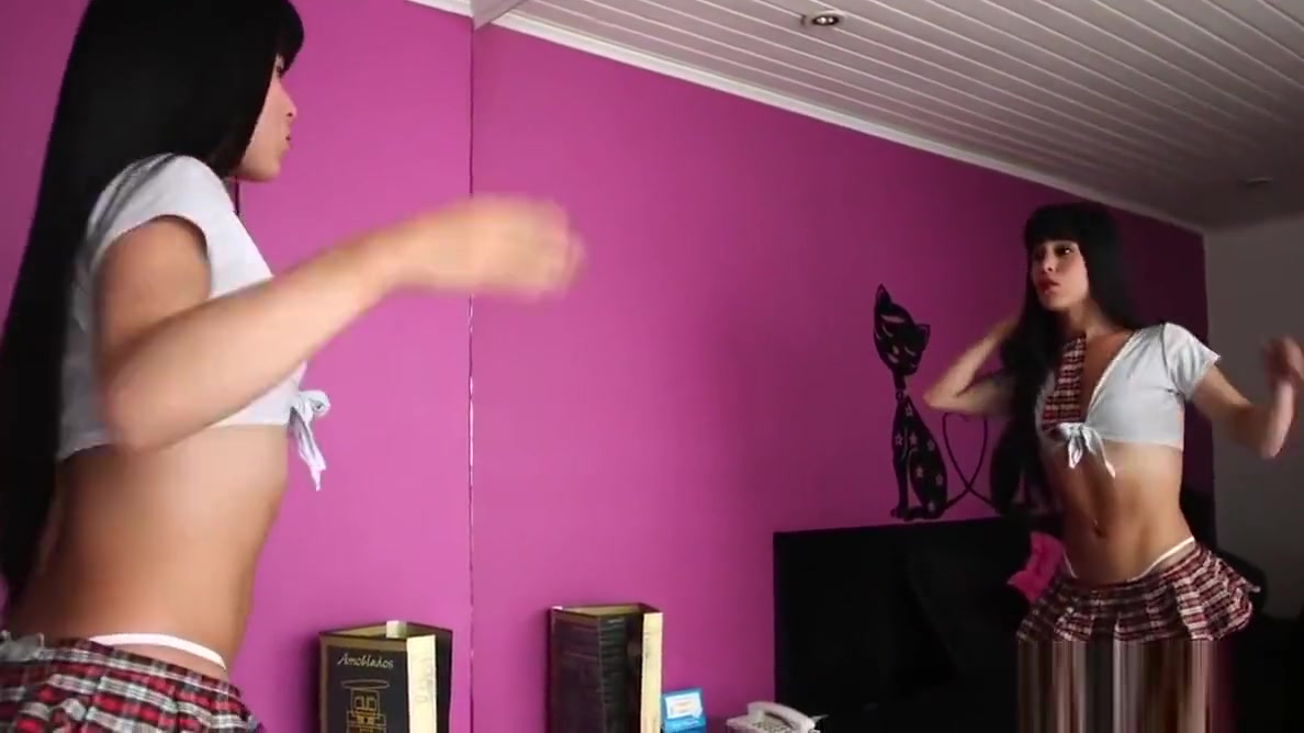Smalltits shemale beauty filmed stripping