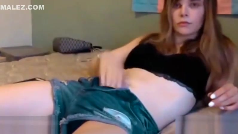 Brunette tgirl teen 18+ jerking dick webcam