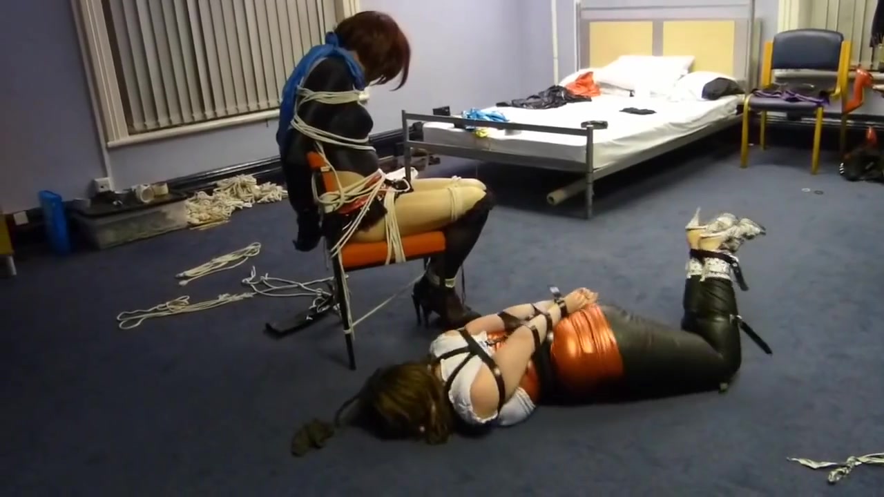 Kelly and Julie tied up by pimp