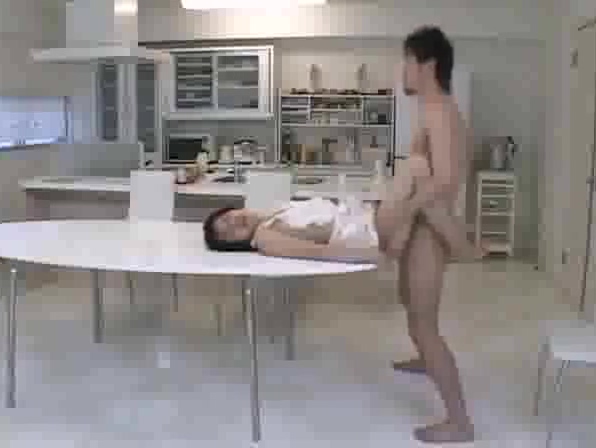 Cute Asian CD gurl making love in the kitchen