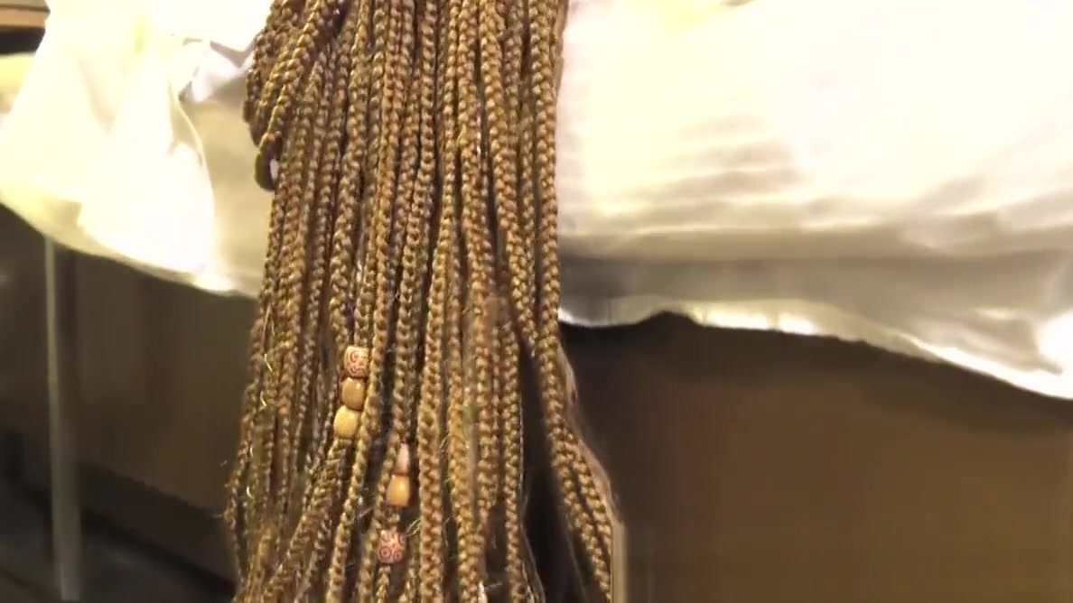 Chubby ebony trans beauty plays with her cock