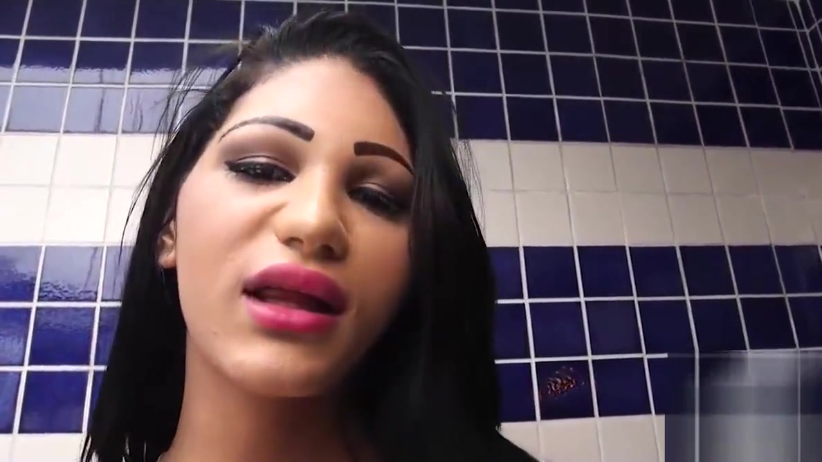Sweet Larissa Smokes in Bathroom