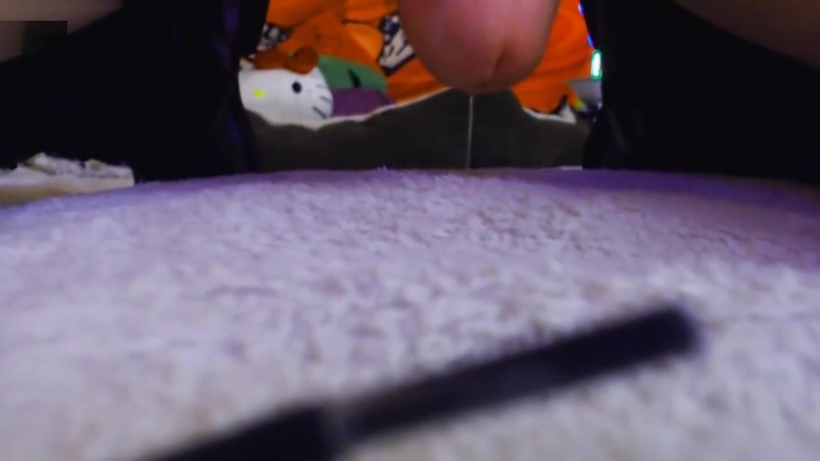 Cute trans fucks her ass with dildo and pre cum play no cum