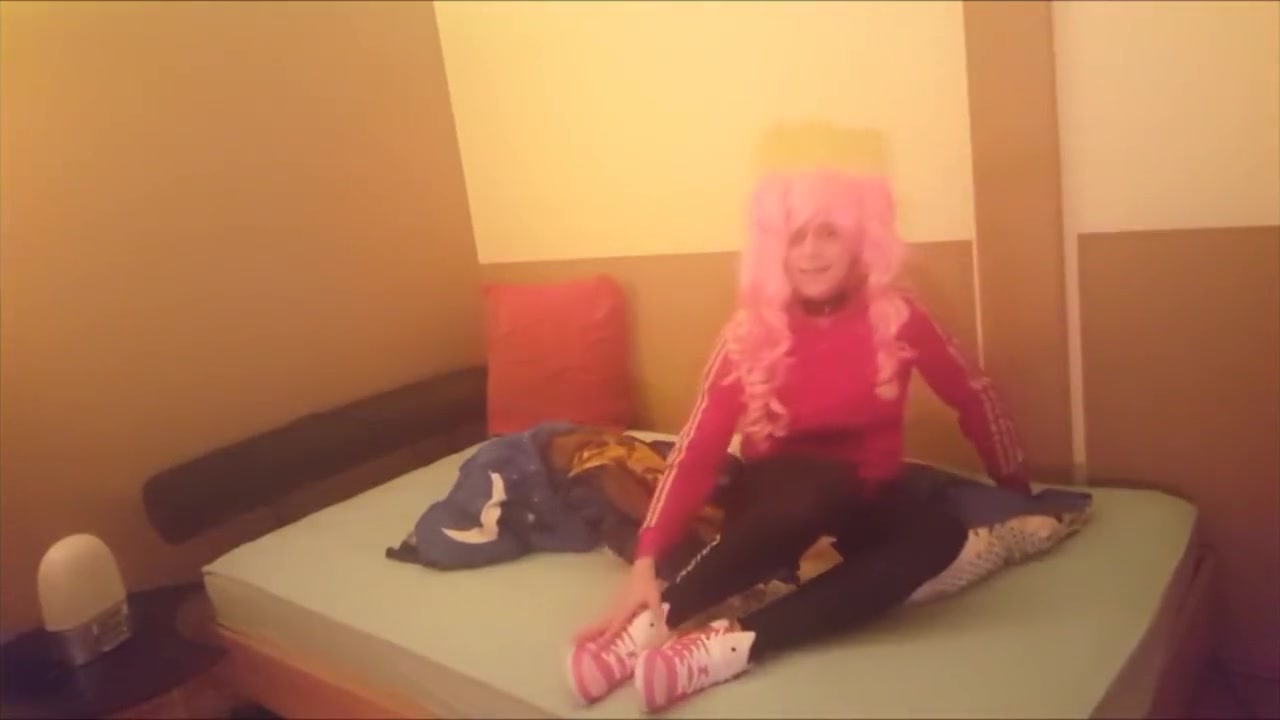 teen 18+ sissy is horny after sports, masturbates and comes