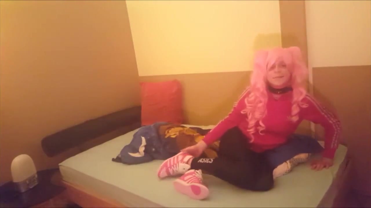 teen 18+ sissy is horny after sports, masturbates and comes