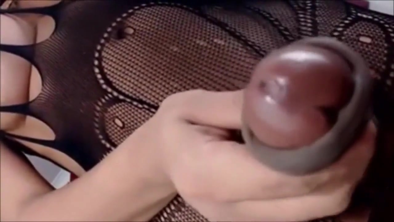 Busty tranny releases her cock juices