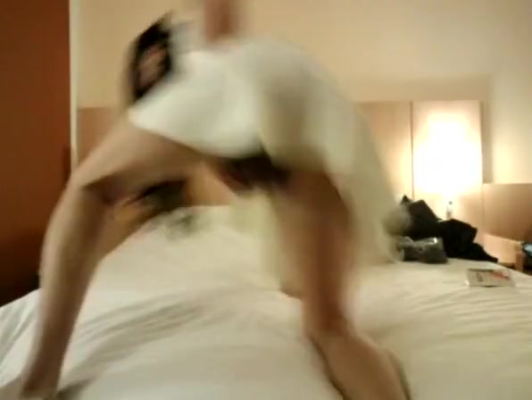 Chinese cute CD show in bed
