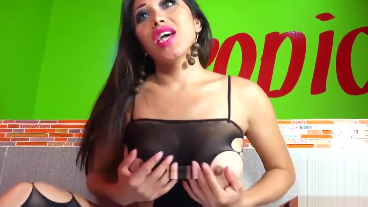 Amazing body tranny Nina StrongHold in a body stocking!
