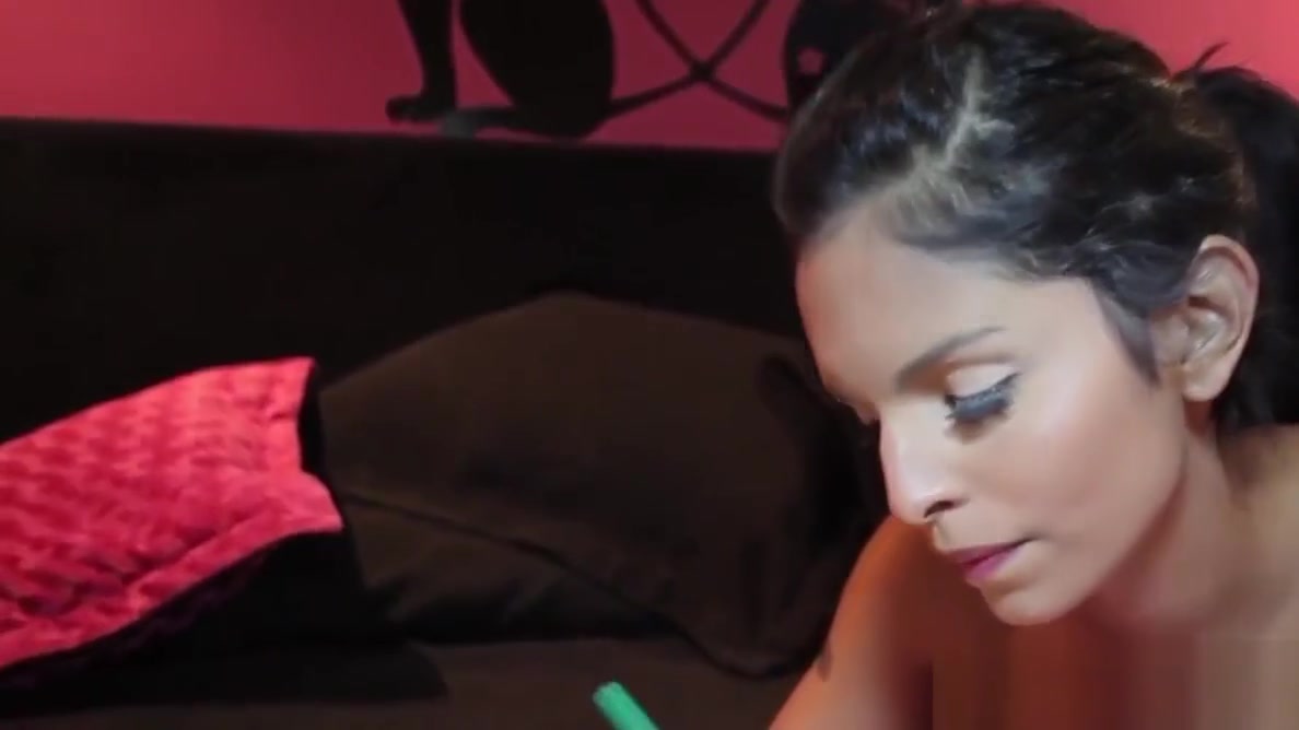 Petite latina tgirl getting ready for scene