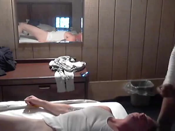 Ebony Shemale gives white guy facial