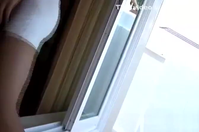 Adorable shemale in uniform gets pounded by a hot pool guy