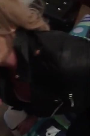 Fucked in black leggings