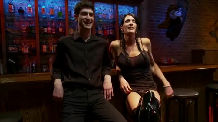 lovely ladyboy nailing Her guy At The Bar