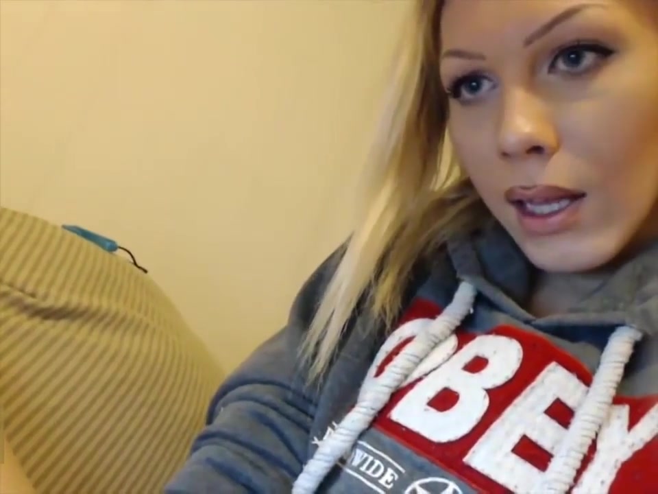 yummy blonde lady-man Strokes Her gigantic penis