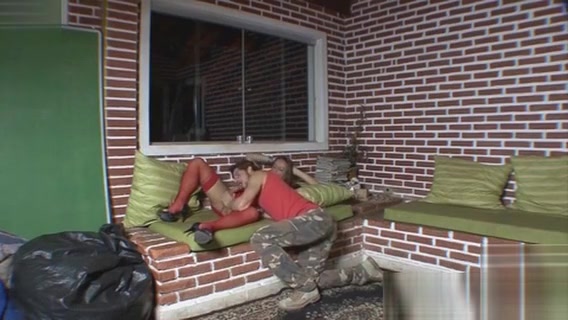 ladyboy In The Red nylons hammers A guy