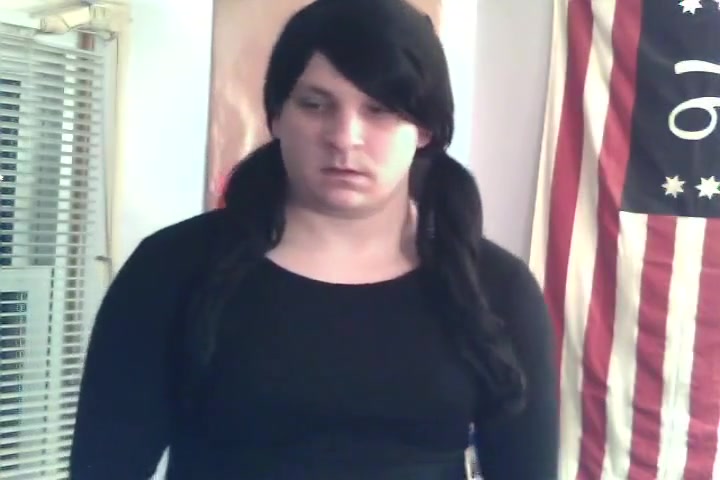 Crossdresser Rick Ryder With charming Pigtails