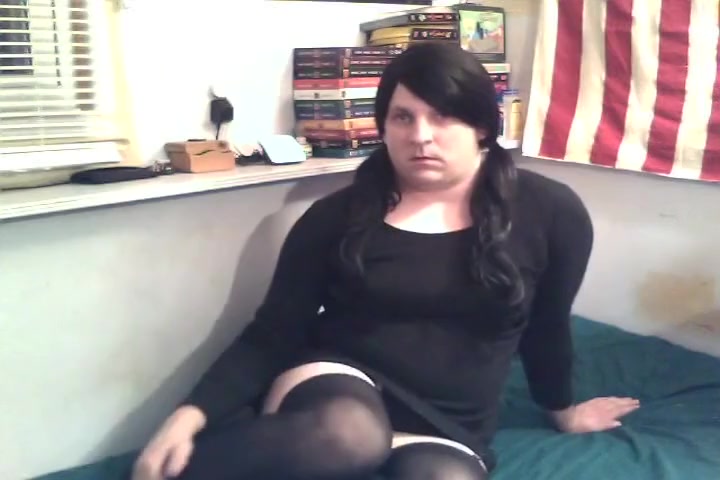 Crossdresser Rick Ryder With charming Pigtails