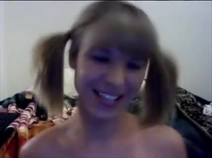 Amateur Pigtail Tgirl on webcam - no sound