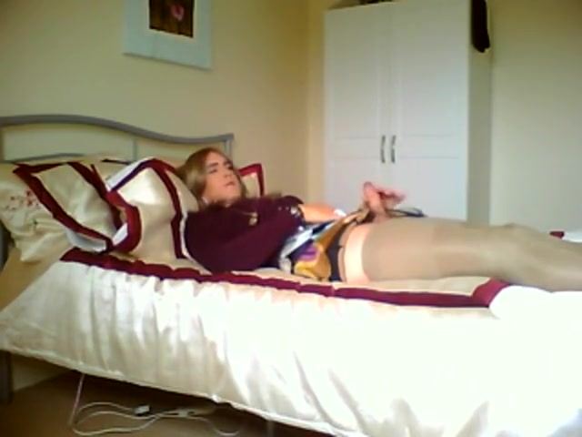 Shy Amateur TS on Her Bed