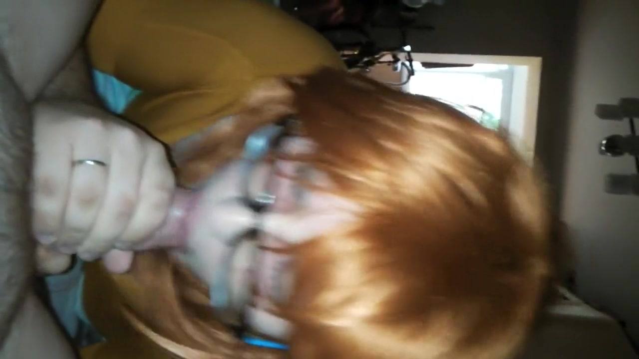 Redhead sicking cock