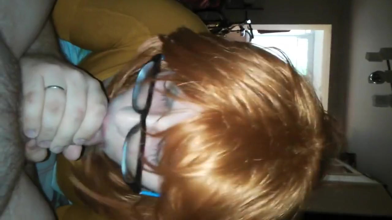 Redhead sicking cock