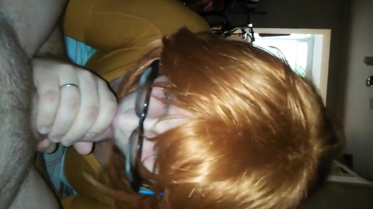 Redhead sicking cock