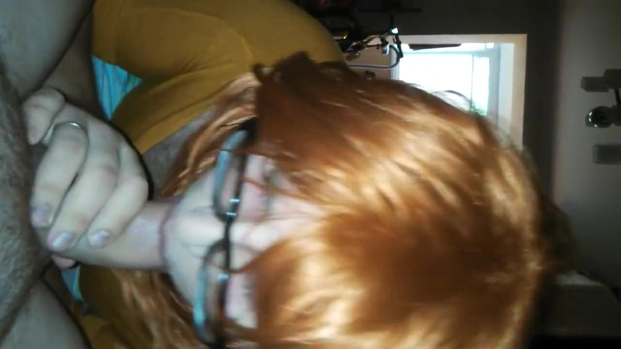 Redhead sicking cock