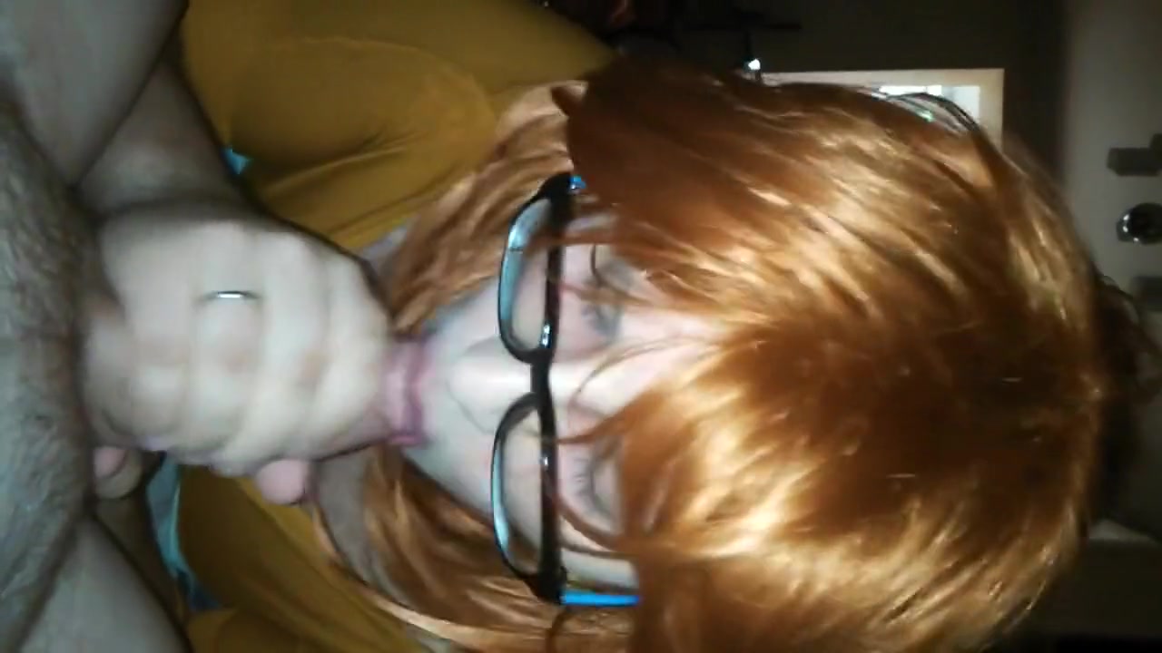 Redhead sicking cock
