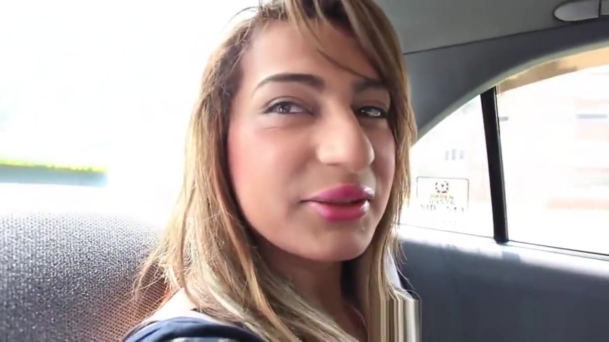 Beautiful brunette shemale ready to stroke her cock