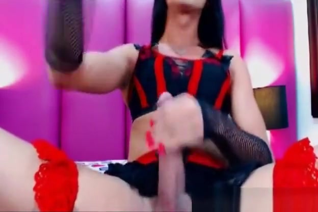 gigantic 10-Pounder sheboy playgirl jerking off On web camera