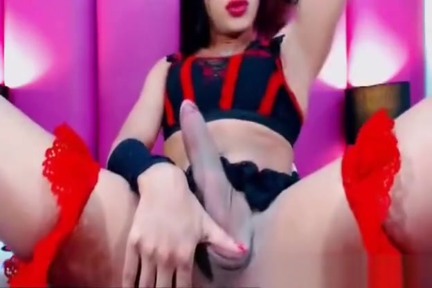 gigantic 10-Pounder sheboy playgirl jerking off On web camera