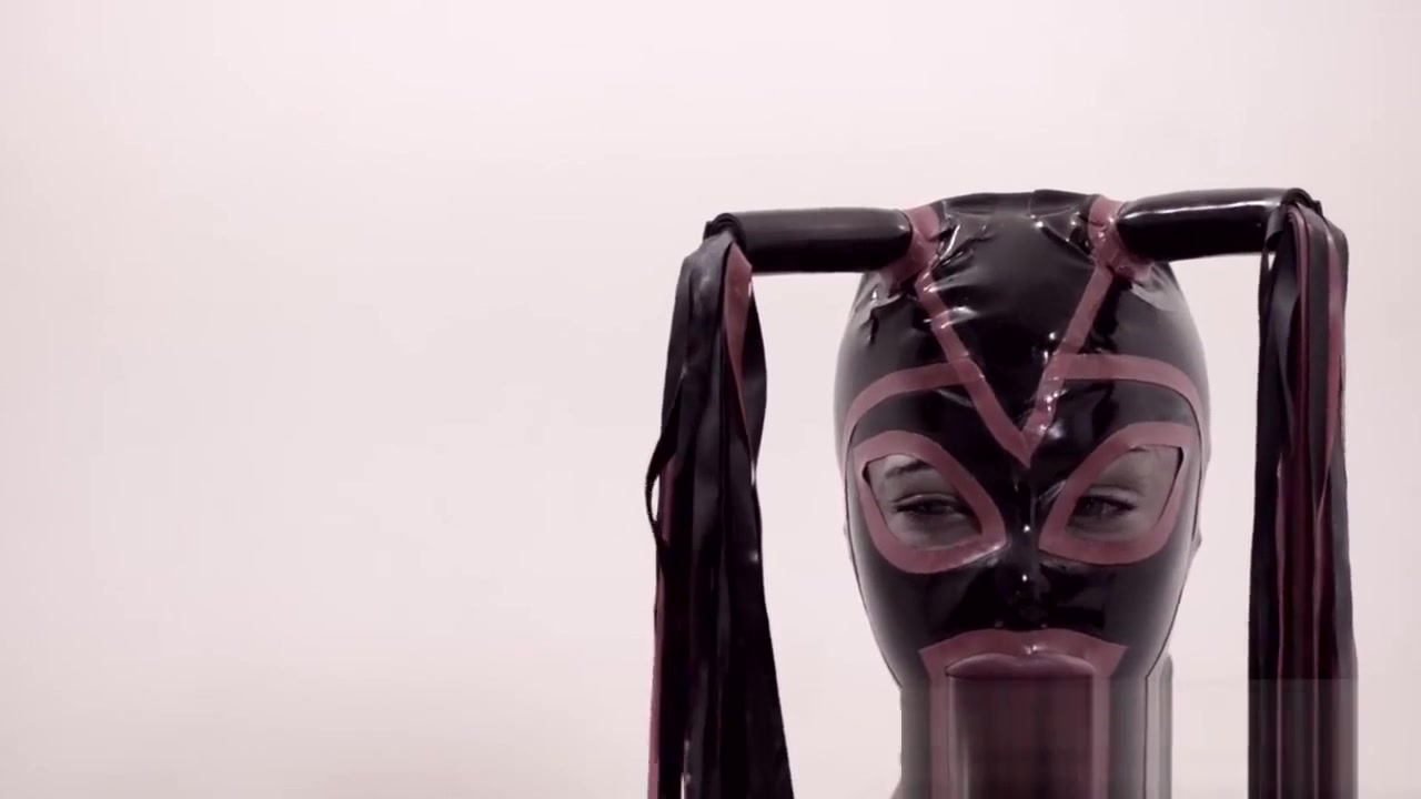 Latex tgirl bangs bondman