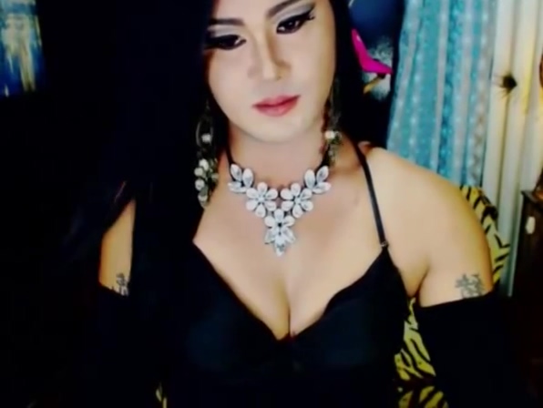 slutty ladyboy Jerking Her shlong On cam