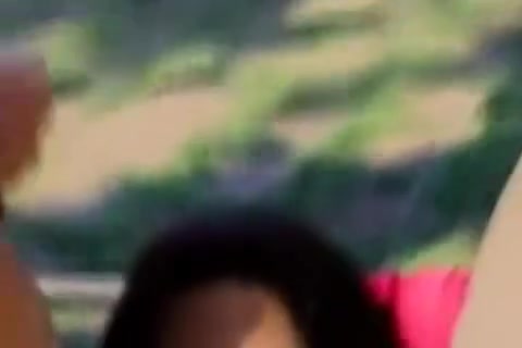Two guys fucking a tranny in the woods